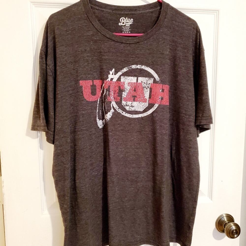 UTAH Men's Unisex charcoal gray short sleeve t-shirt Size XL